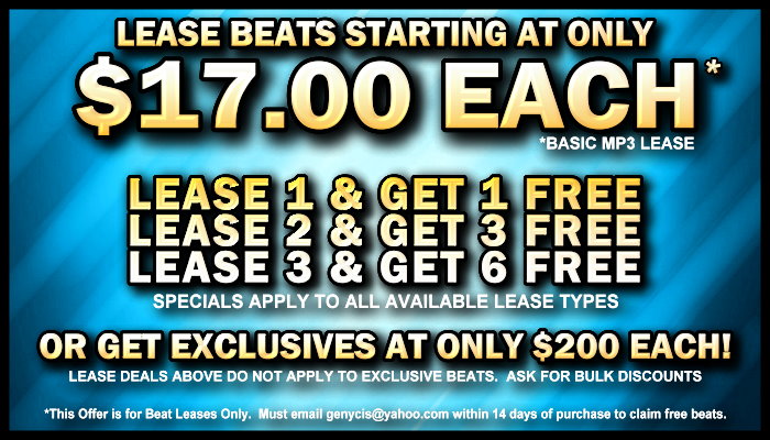 Buy Beats For Your Mixtape, Album, or Project Needs at Genycis.com!