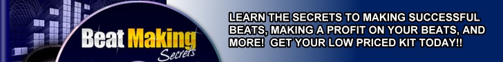 Learn the secrets to making successful beats, making a profit on your beats, and more!  Get your low priced kit today!~