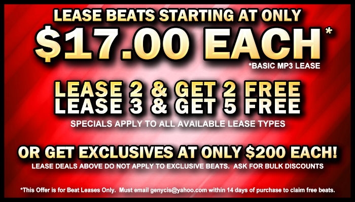 Buy Beats For Your Mixtape, Album, or Project Needs at Genycis.com!