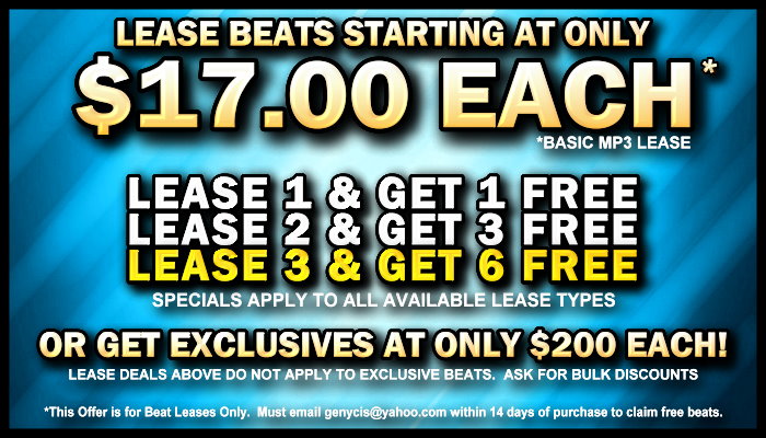 Buy Beats For Your Mixtape, Album, or Project Needs at Genycis.com!